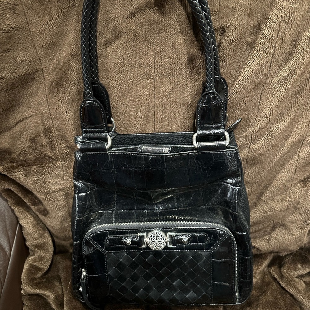 Elegant Black Leather Handbag